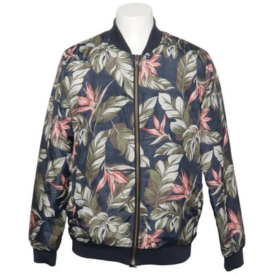 Lindbergh White, Bomberjacke, Herren, Größe: M, Blau/Mehrfarbig, Blumen #y2H