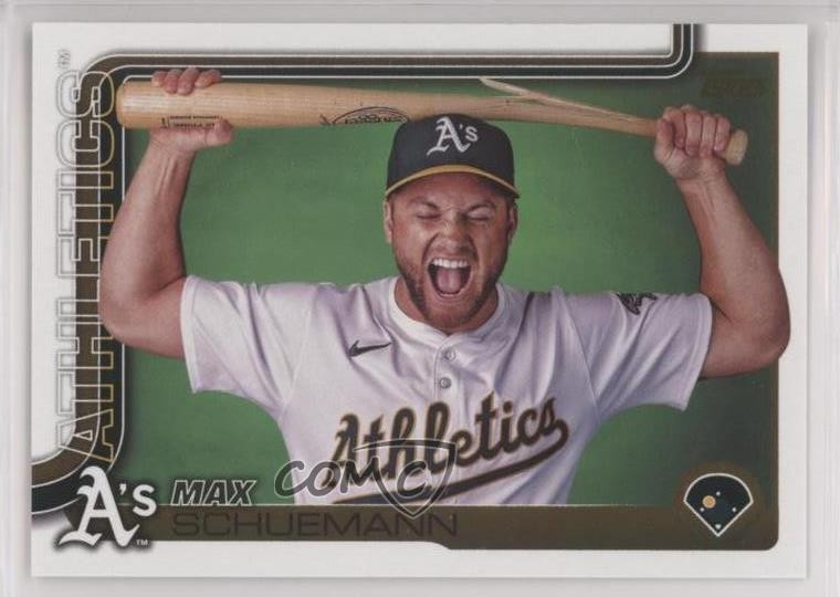 2025 Topps Series 1 Golden Mirror Image Variation SSP Max Schuemann #305 1i0o