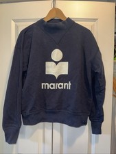 Isabel Marant Heavy Sweatshirt Midnight Blue And White Size 42 Women s