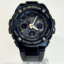 CASIO G-SHOCK GST-W300BD Black Gold Solar Watch Tested Excellent Condition