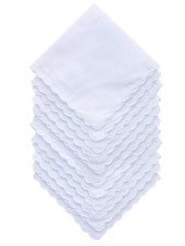 Solid White Cotton Handkerchiefs for DIY Embroidery Party 28 Square Hanky