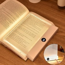 LED Book Light 2 in 1 Night Reading Lamp USB Rechargeable 3 Color Dimming New