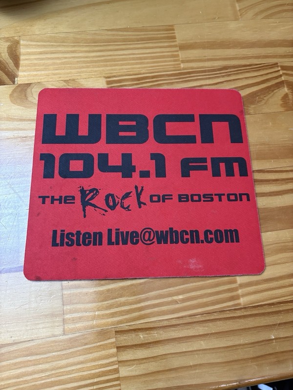 Vintage WBCN 104.1 FM THE ROCK OF BOSTON Radio Station Mouse Pad