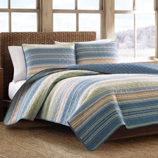 Eddie Bauer Yakima Valley Quilt Set 3PC 100% Cotton Reversible Soft Lightweight