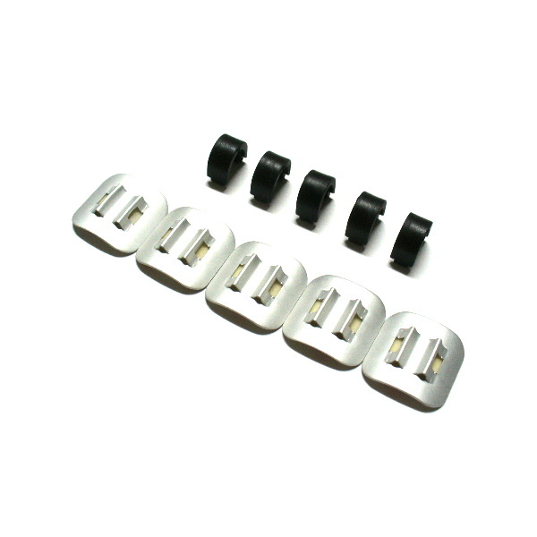 gobike88 Jagwire Alloy Stick on Housing Cable Guide, 5 pieces, Silver