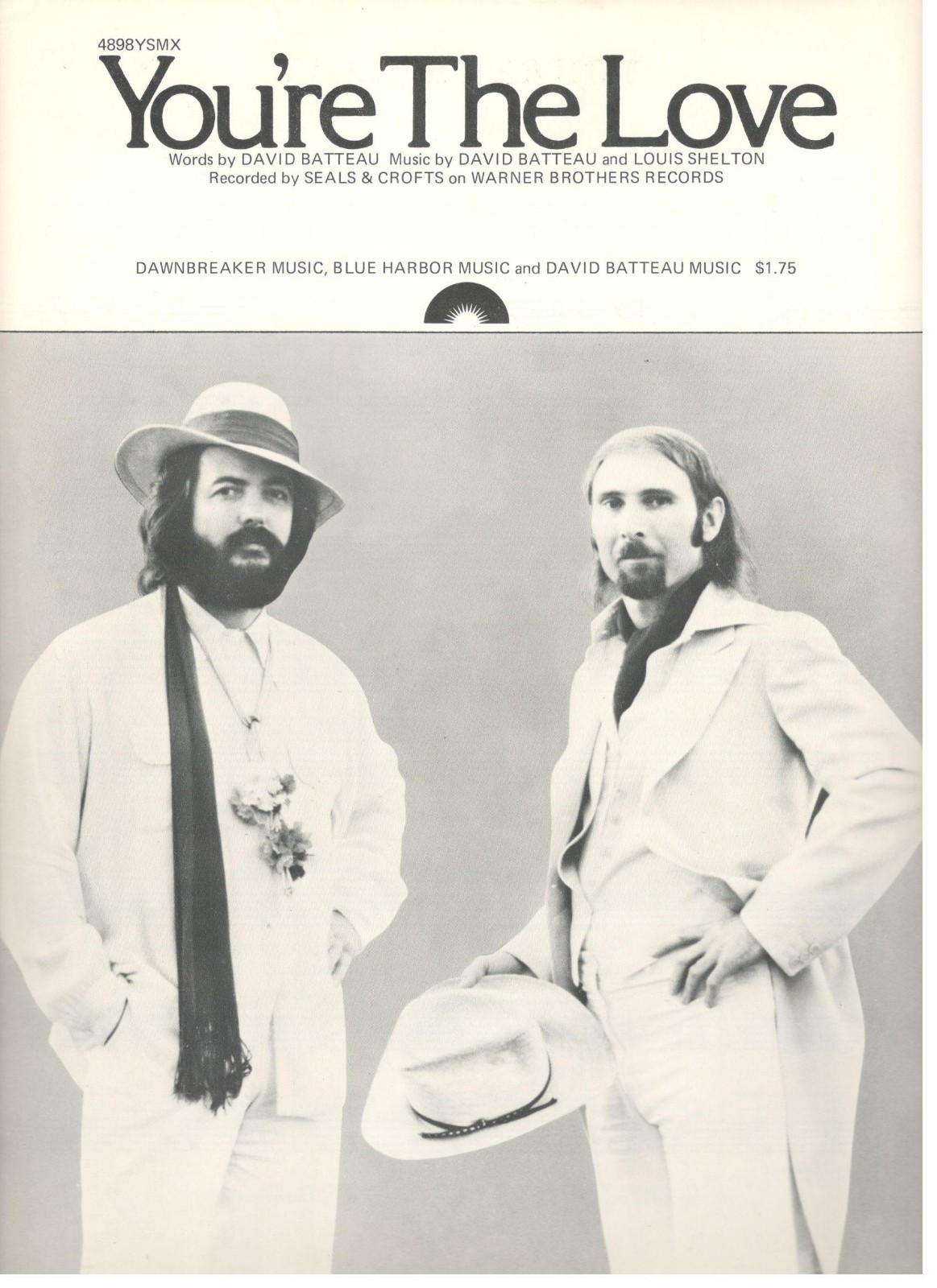 SEALS & CROFTSYOU'RE THE LOVESHEET MUSIC1978PIANO/VOCAL/GUITAR W