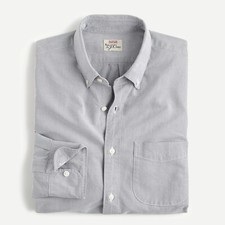 J Crew Slim American Pima Cotton Oxford Shirt Mechanical Stretch H4747 Storm XL