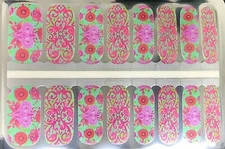 Color Nail Polish Strips, 16ct. Rosey Rorschach. Read Description Below