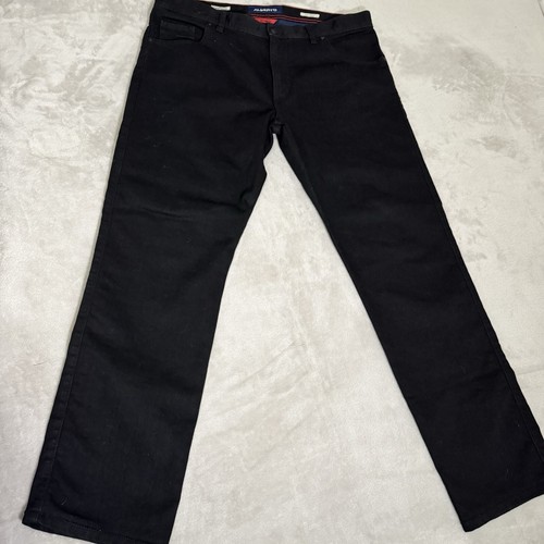 Alberto Jeans Mens 38x34 Black Modern Fit Straight Leg T400 Denim Jean - Picture 3 of 7