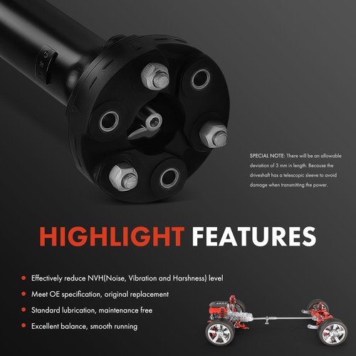 Rear Driveshaft Drive shaft for Ford Falcon BF FG 2008-2011 4.0L 5.4L RWD 1370mm - Picture 5 of 10