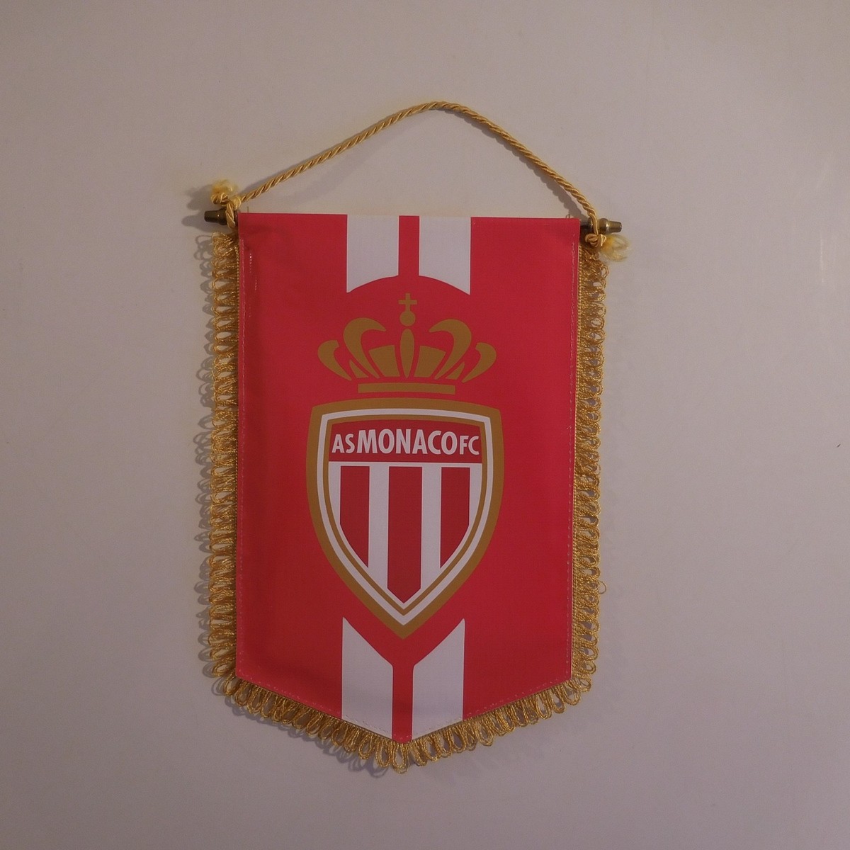 AS Monaco FC French football club, Ligue 1, leather texture, logo, emblem, Monaco, HD wallpaper