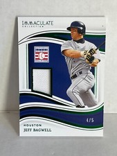 2023 IMMACULATE  EMERALD  /5 SSP  THICK PATCH JEFF BAGWELL ASTROS
