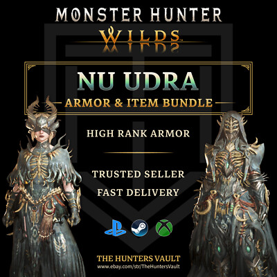 Monster Hunter Wilds   Nu Udra Armor & Item Bundle   PS5 PC XBOX