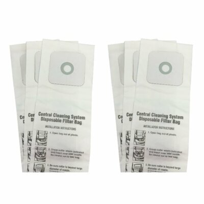 6 Allergy Bags Nutone 391 Fit CV350, CV352, CV353, CV450, CV653 Central Vacuum