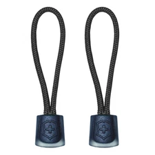 New Victorinox Swiss Army Knife Two-Pack Black Lanyard / Paracord Zipper Pull 