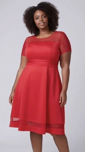 Lane bryant red clearance dress