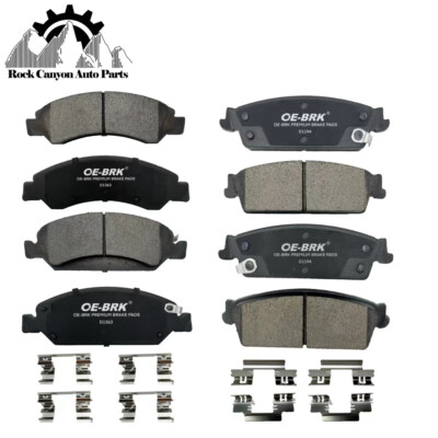 Front & Rear Ceramic Brake Pads for Avalanche Silverado Suburban GMC Sierra 1500