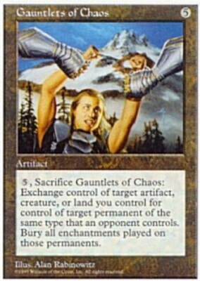 Gauntlets of Chaos ~ Lightly Played 5th Edition Fifth MTG