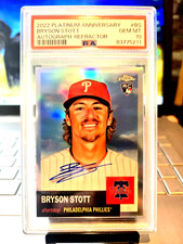 2022 Platinum Annv. #121/199 Bryson Stott Autograph-Refractor #BS Gem Mt 10 Star