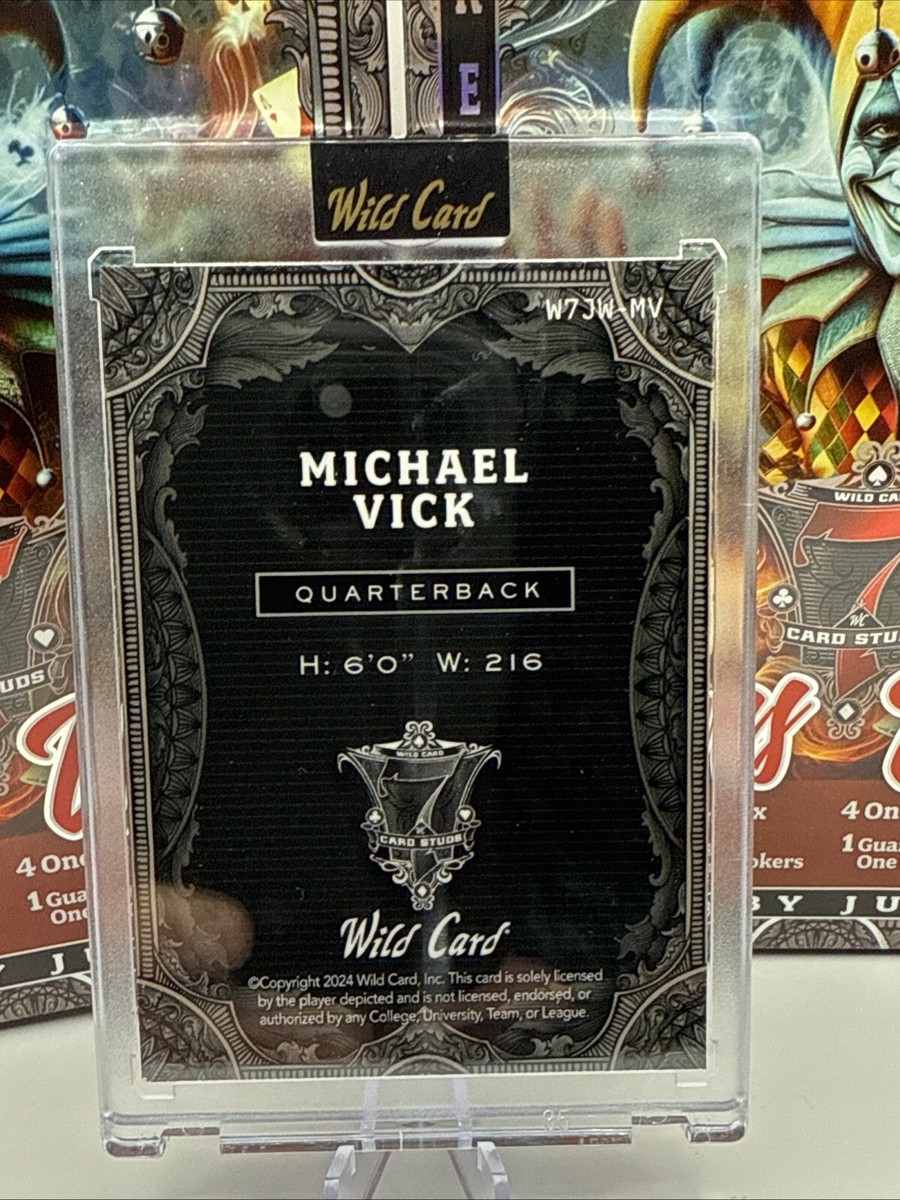 Michael Vick 2024 Wild Card 7 Card Studs Jokers Wild 1/1 | eBay
