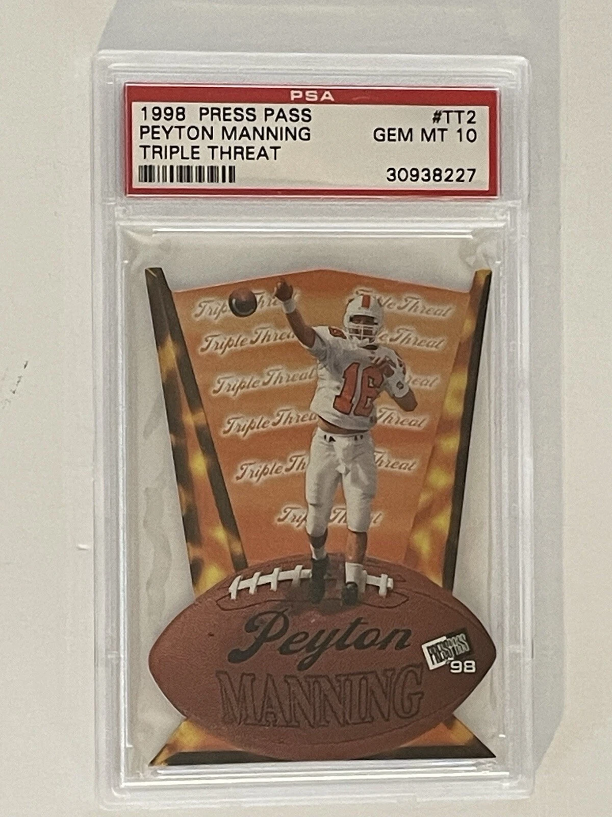 Peyton Manning Press Pass Triple Threat #TT2 Base