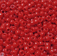Opaque Red 9x6mm Pony Beads 500pc. Made in the USA Jolly Store crafts beading