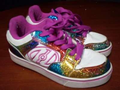Heelys Glitter Heelys Motion Plus Youth Size US Rainbow Glitter