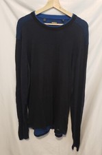 Buffalo David Bitton Sweater Men 2XL Blue Black Crewneck Pullover