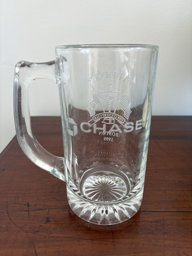 Two 1999 Ryder Cup@“The Country Club” Chase Bank Etched Glass Handled 6” Mug-EUC - Picture 2 of 3