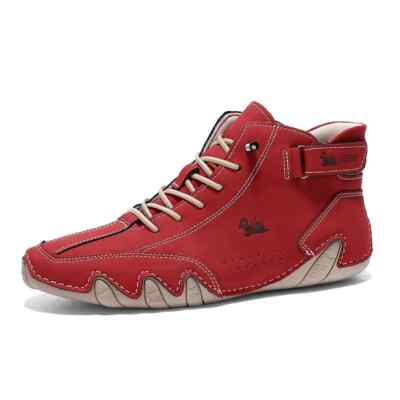 Men's Ankle Boots Outdoor Casual Leather Shoes Spring Women's Athletic High Top