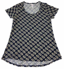 LuLaRoe Classic T Seashells Nautical Vacation Navy Blue Women’s XS Top Shirt NEW