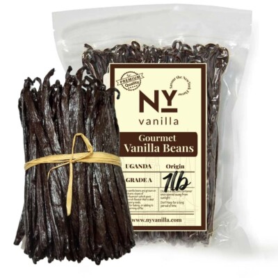 1 LB Vanilla Beans, Whole Grade A Vanilla Bean Pods for Making Vanilla Extract