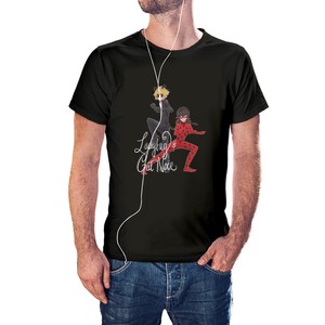 Details About Ladybug Cat Noir Miraculous Ladybug Mens Black T Shirt