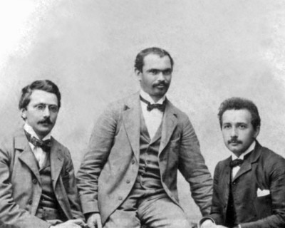 ALBERT EINSTEIN, CONRAD HABICHT & MAURICE SOLOVINE 8x10 Photo Math Genius Poster