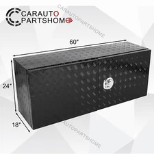 60"X18"X24" Black Aluminum Contractor Top Side Boxes with Two Lower Drawers