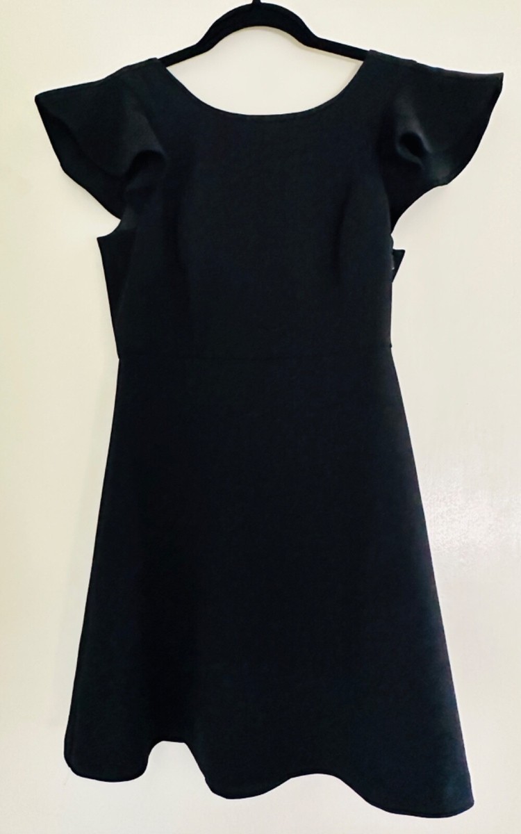 BCBGeneration Ruffle-Back Cocktail Dress, Black, Size 2 | eBay