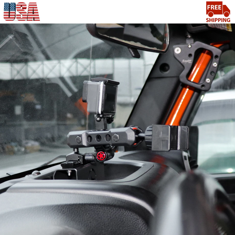 For Jeep Wrangler JK JKU 2012-2017 2/4Door Dash Camera Mount Cell Phone Holder - Imagem 2 de 4