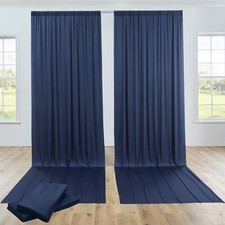 Navy Blue Backdrop Curtains 10x14ft 2 Panels Wrinkle-Free Wedding Baby Shower