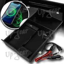 For Toyota Sequoia Tundra Center Console Organizer Storage Box Tray +USB Ports