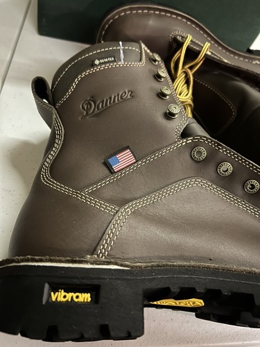 Danner Quarry USA 8in Mens Brown Leather Goretex Work Boots 17305 Sz 10.5 - Picture 10 of 14