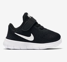 833992 001 NIKE Free RN TDV Black/Metallic Silver Sneakers Toddler Size 5C