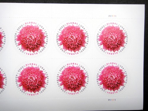 Estampillas de Estados Unidos 2020 MNH Global Forever Pink Chrysantem hoja de 10 Estados Unidos - Imagen 4 de 7