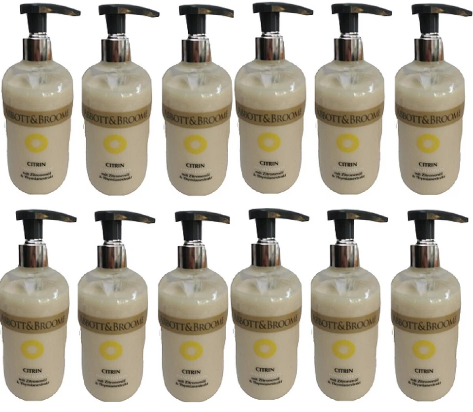 ABBOTT & BROOME Abbott&Broome Handlotion Set 12 x 300 ml Citrin **Citrusöl und Tymianextrakt``