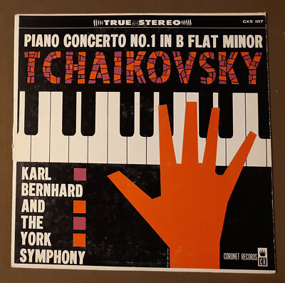 Tchaikovsky Piano Concerto No 1 B Flat Minor Karl Bernard by Coronet 33rpm LP