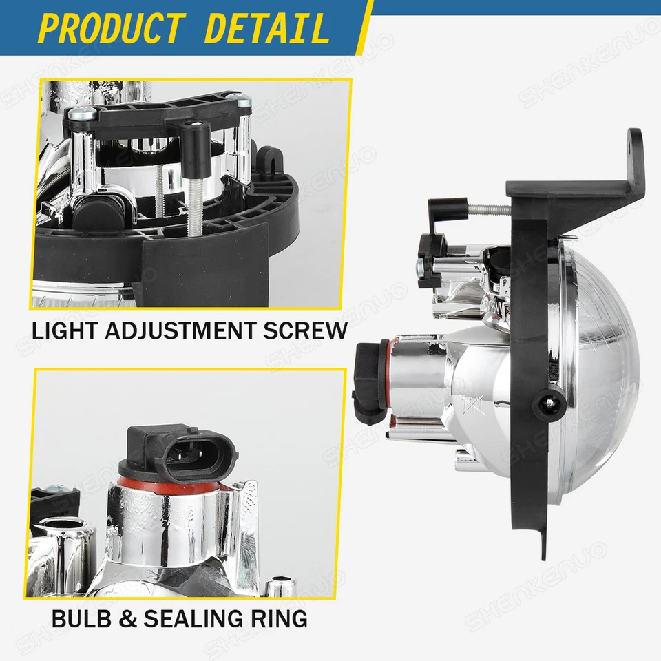 Pair L+R Front Bumper Fog Lights Lamps Kit For BMW Mini Cooper R55 R56 2007-2015 - Image 3 of 4