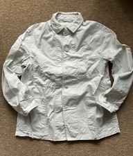Master & Co Japanese White Cotton Twill Workwear Jacket Over-size