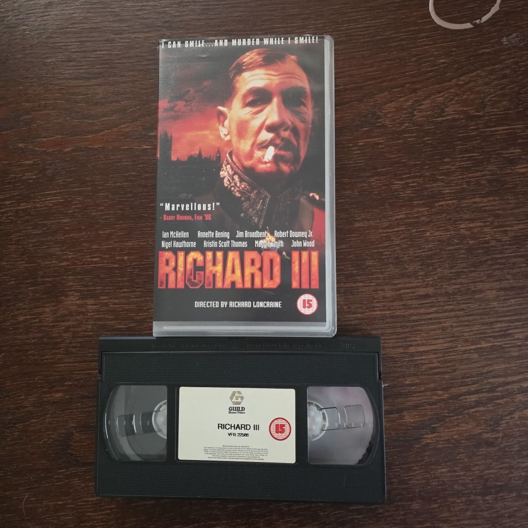 Richard III - VHS 1997 - Ian McKellen, Robert Downey Jr Shakespeare