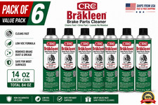 6 Pack Crc Brakleen Brake Parts Cleaner Non Chlorinated 14oz Low Voc 05084