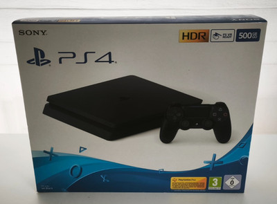 Sony Playstation 4 / Ps4 Slim Konsole  inkl. OVP, Controller, Kabel und Spiel
