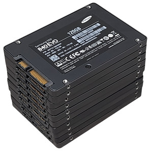 Restposten 10 x Samsung 840 EVO MZ-7TE120 120GB Sata 2,5" SSD's 80-89% Gesundheit